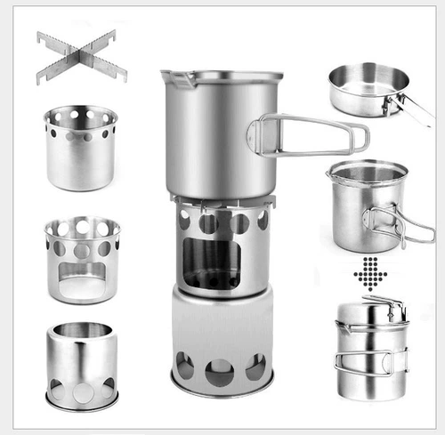 Открытая печь для одно солдат для печи Печь Печи портативная нагревательная печь из нержавеющей стали складная печь Печа Печа печь