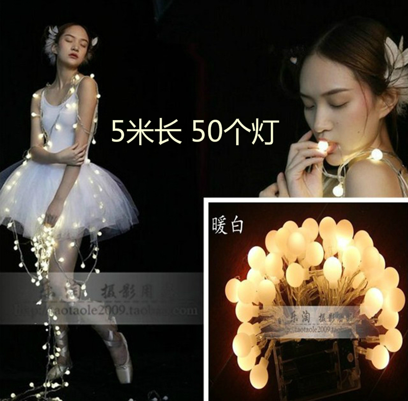 New night photography props LED light string Wedding location shooting theme sample creative photo decorative light string