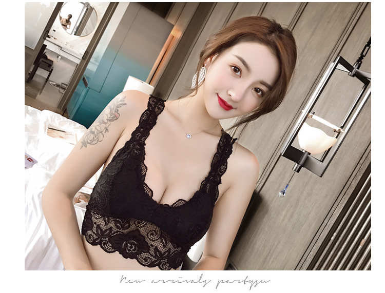 Mùa hè mới quấn ngực nữ ống top áo lót ren trắng cổ chữ V chạm đáy chống ngực ngắn gợi cảm áo ngực nữ
