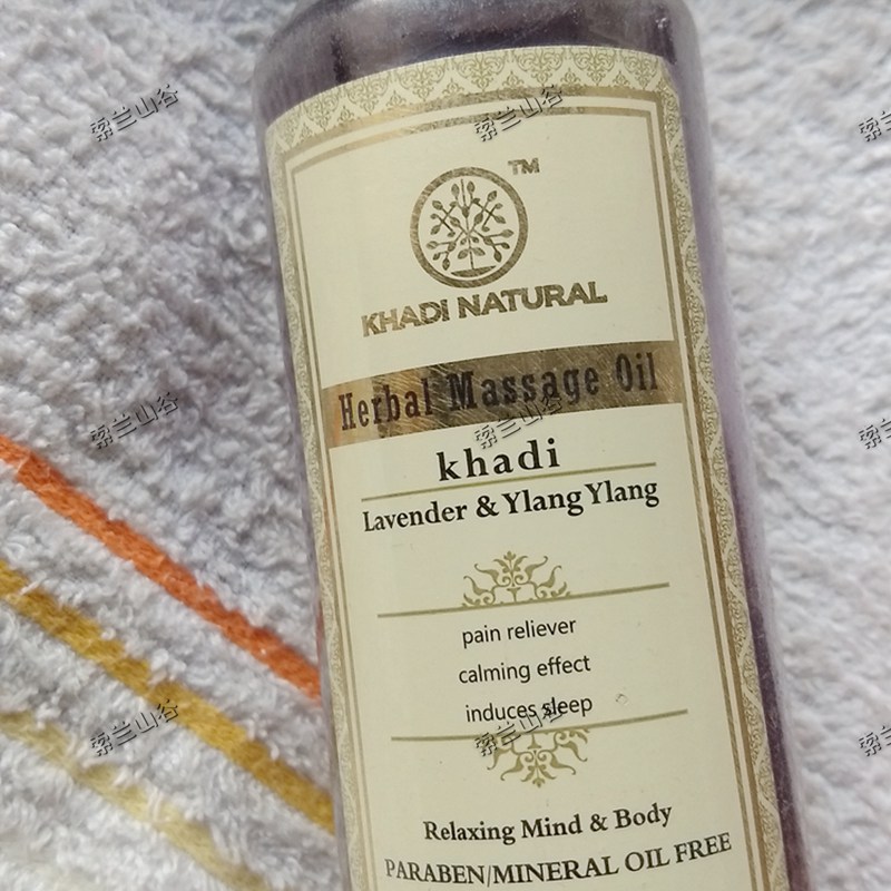 印度按摩油Khadi lavender薰衣草依兰身体按摩油复方精油进口包邮