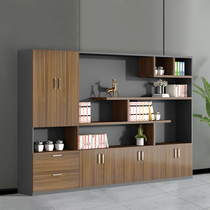 Office furniture wooden file cabinet bookcase information filing cabinet boss room background locker with lock storage cabinet