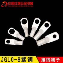 Torch gold with copper wiring terminal JG10-8 red copper (tinned) short copper nose 100 only bag