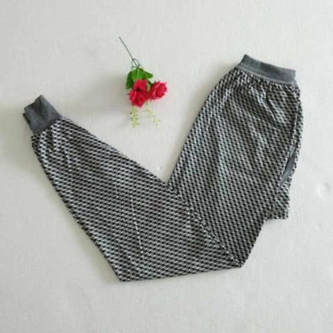 Hai chiếc quần đơn mùa thu quần cotton cotton cho nam Quần cotton cotton ấm cộng với phân bón để tăng quần legging lửng