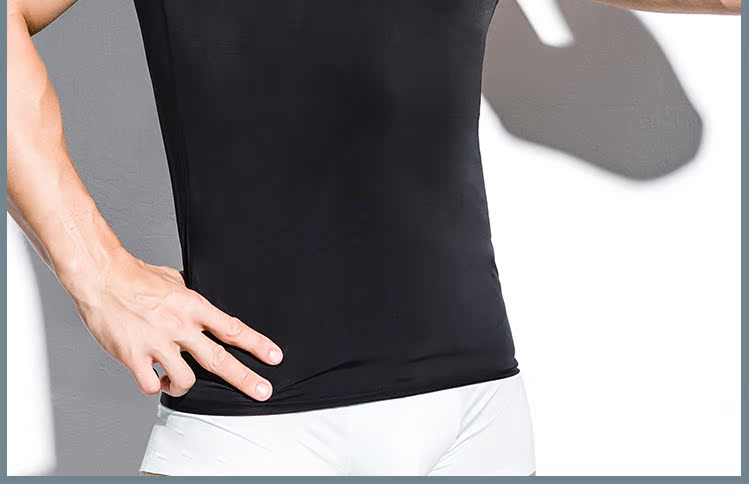 Mùa đông ấm áp vest nam cộng với nhung dày co giãn liền mạch Áo thun cổ chữ V rộng vai rộng cạp cao bó sát áo lót mặc vest nữ