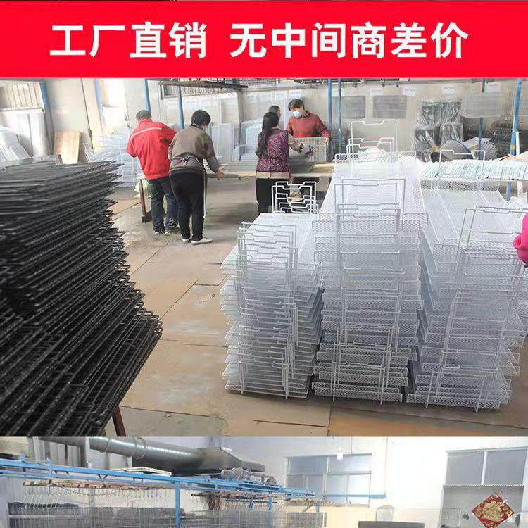 (Shouhui) Refrigerator Storage Basket Rack with Encrypted Mesh, Flat Hanging Basket Shelf, Barbecue Display Rack