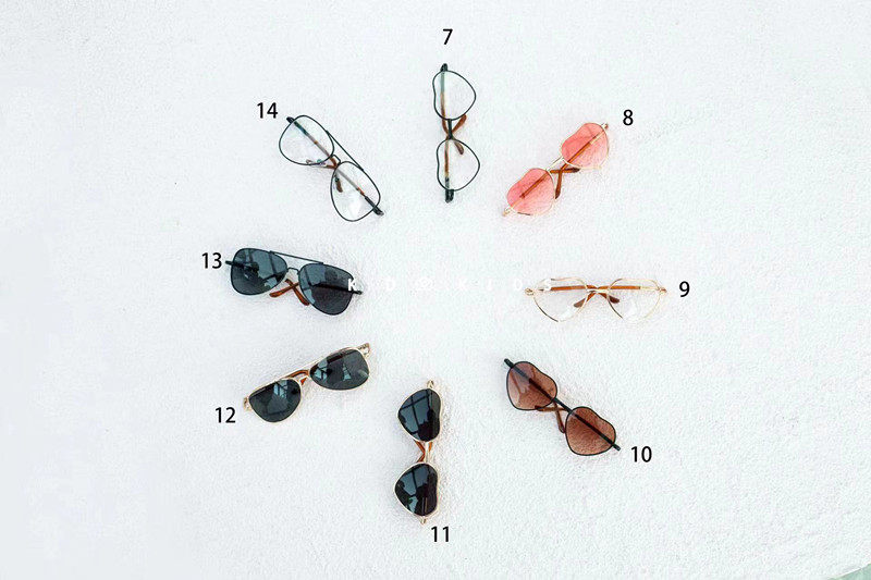 Newborn son's sunglasses Studios children Baby photo ink mirror full moon photographed with small props heart-shaped glasses-Taobao