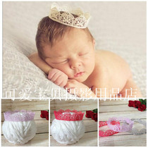 Pure artisanal European and American large single children newborns Photographic headwear Props Photogramme Photo Crown 100 Days Baby Hair