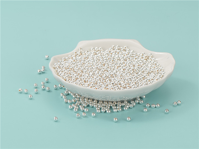 s925 sterling silver beads, loose beads, round beads, smooth beads, handcrafted diy braiding rope rings, bracelets, necklaces, accessories manufacturer wholesale pic 23