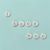 S925, подвеска с буквами, аксессуары, браслет из бисера, ожерелье, серебро 925 пробы, 26 шт, DIY