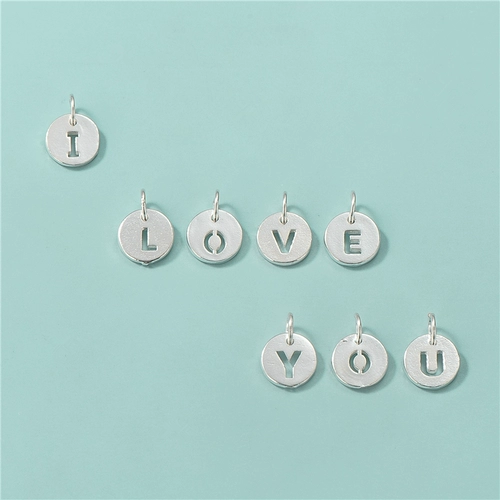 Подвеска с буквами, аксессуары, браслет из бисера, ожерелье, серебро 925 пробы