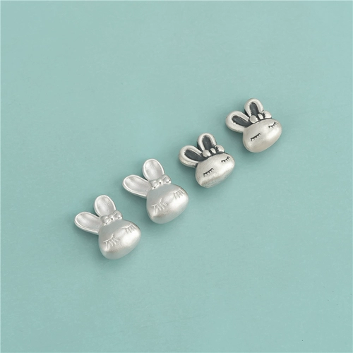 S999, серебряный браслет, оберег на день рождения, кролик, бусины с аксессуарами, ювелирный шарм, аксессуар, 3D, DIY