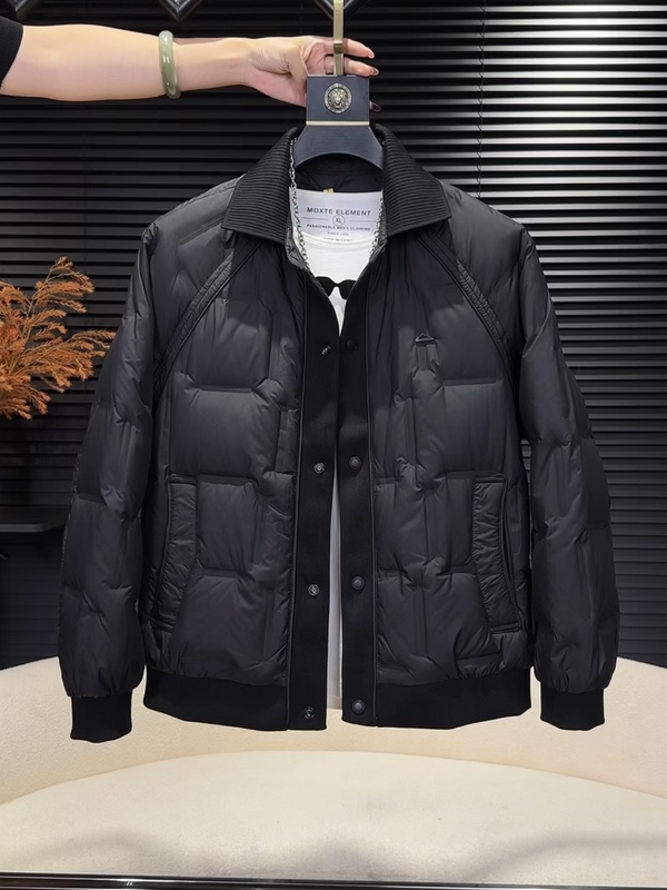 2026 New Winter Lightweight down Jacket for Men, Cold-Proof and Warm, Business Casual, Turn-Down Collar, White Duck down Jacket