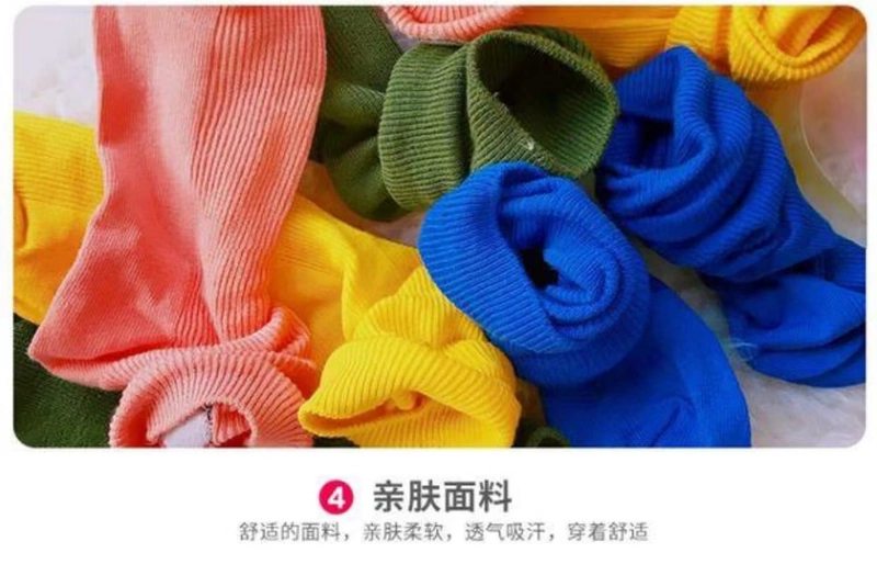 Phiên bản tiếng Hàn của vớ ống Inss dễ thương vớ gió nữ vớ cotton nữ màu rắn kem trái cây vớ cotton vớ - Vớ sợi tre