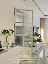 Small red book blob main same net red retro style white aluminum alloy imitation old steel window toilet door Kitchen Door Custom