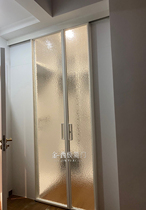 Cloakroom white French style double door sliding door glass door custom-made extremely narrow frame door minimalist minimalist