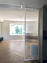 Ultra white Changhong extremely narrow frame aluminium alloy partition minimalist modern bedroom living room white glass partition screen