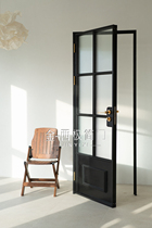 Golden West Pole Brief door Old Haitang glass Old steel window toilet door Bathroom Door Retro Aluminum Alloy Bathroom Door Custom