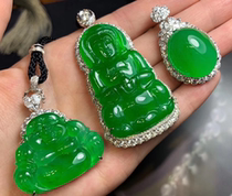 Yunma Jade Natural A-grade Laokeng Jade Ice-seed Glowing Jade Yang Beauty Matching Certificate