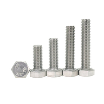 M10 304 stainless steel outer hexagonal bolt white steel full tooth lengthened hexagonal screw 16 20 20 25 30-200