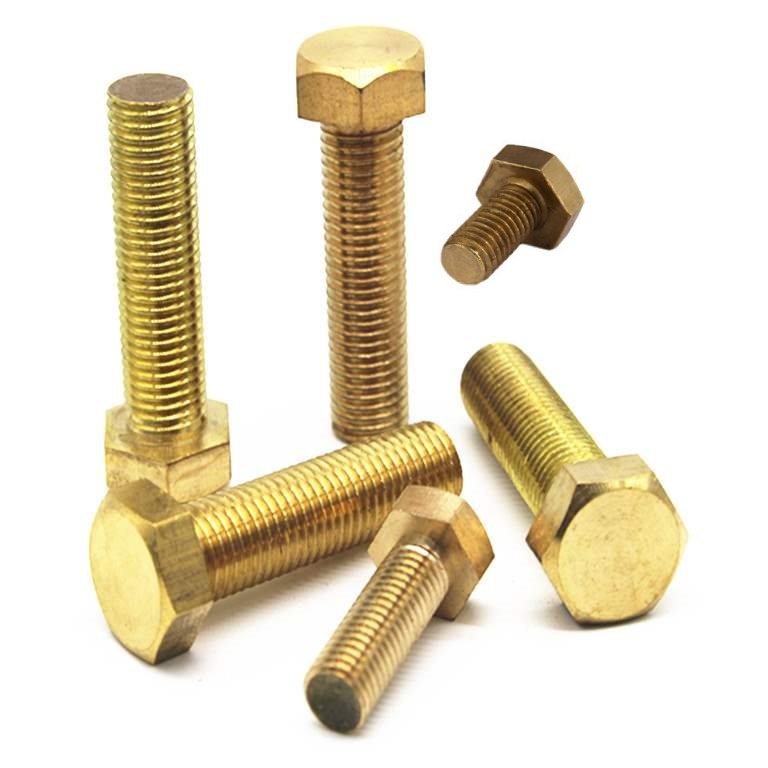 M6 * 10 12 16-80 copper Outer hexagonal screw copper Outer hexagonal bolt screw brass screw lever