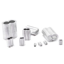 Steel wire rope clamping head 8-shaped aluminium sleeve double-hole aluminium sleeve aluminium buckle 1 2 1 5 2 2 5 3 4mm aluminium clamping head