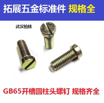Color zinc slotted cylindrical head screw GB65 slotted cylindrical head screw M3M4*6 8 10 12 18-50