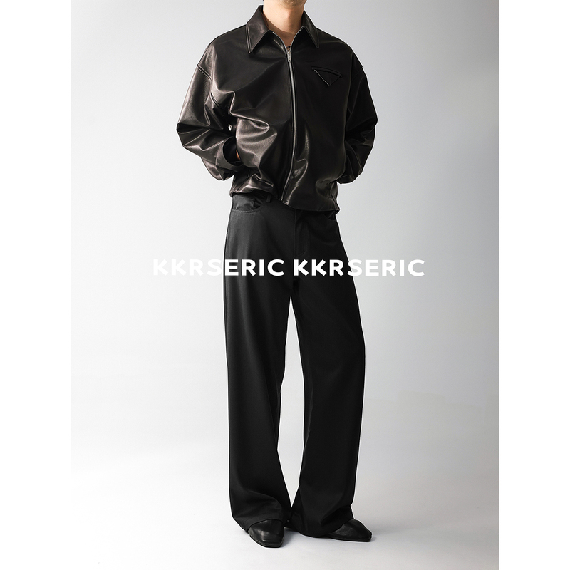 Kkrs Eric Japan Takahashi Super140S Wool Pra Same Source Denim Cut Straight Wool Trousers