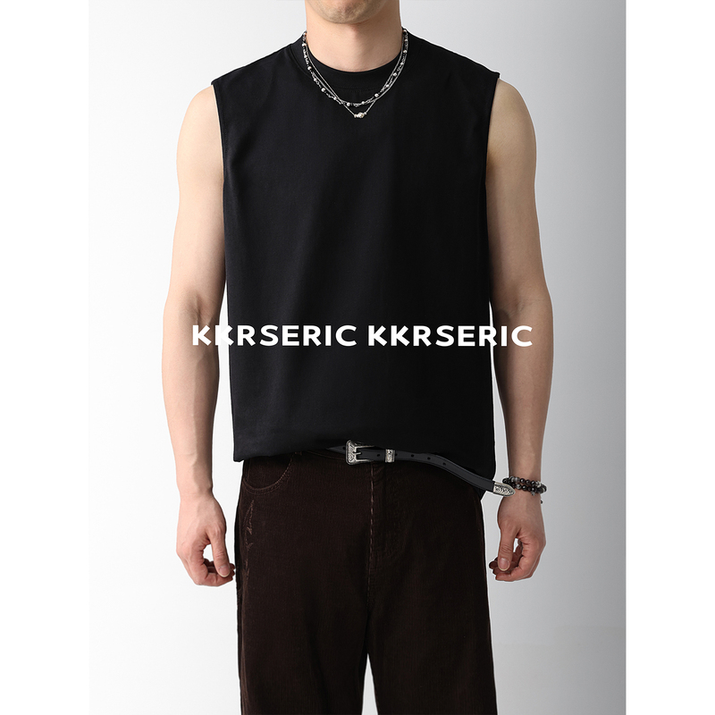 Kkrs Eric Imported 100% Supima Cotton, Machine Washable, Quiet and Luxurious, Small Cuff Sleeveless Undershirt