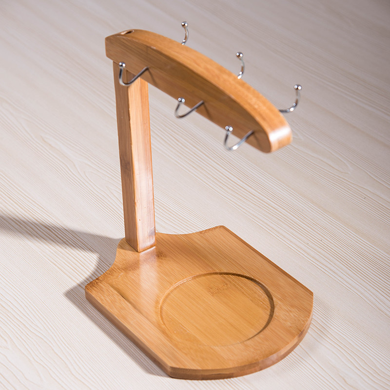 Water glass containing hanging rack coffee cup wood frame stainless steel cup holder mark glass holder of glass cup holder