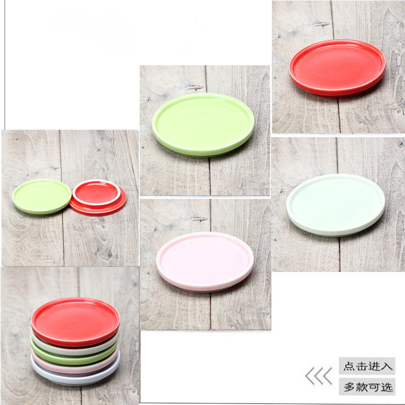 Ceramic without hole Mark cup lid anti-dust bright light large opening cup lid Universal creative round water glass lid