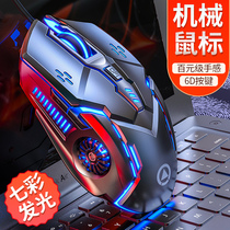 Silver carving G5 mechanical game mouse cable e-sports dedicated desktop notebook Universal silent mute usb Lenovo