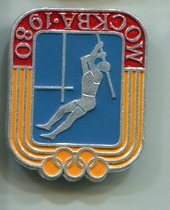 1980 Moscow Olympic Games Badge - Pole Vault