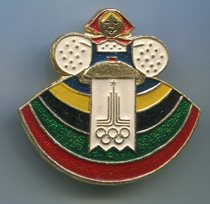 1980 Moscow Olympic Games Girl Mascot Badge Badge