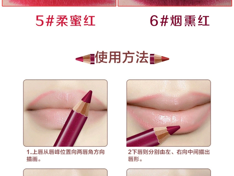 Chính hãng Flamingo Lip liner Magic Color Nhựa Son môi Gỗ Bút kẻ mắt Son môi bền màu Trang điểm 	son bút chì colourpop lippie stix	