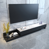 Bright Light Rock Plate TV Cabinet Tea Table Combo Light Extravaganza Modern Minima Retractable small family Living room 2021 New