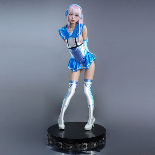 阿叔特皮 Future Wind Magical Beauty Girl Printed Glossuit Glossy Огромный набор из трех частей с перчатками и носками ног
