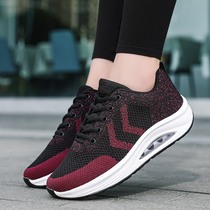 2021 Spring and Autumn new net cloth square dance shoes womens black fashion wild ghost step dance shoes in the heel shake dance shoes