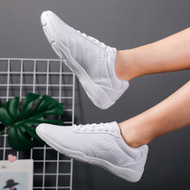 New cheerleaders training shoes men and women small white shoes Soft bottom competitive bodybuilding Shoes Genuine Leather Practice Dancing Shoes