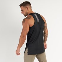 Fitness vest for muscular men training sleeveless slit top basketball running loose cotton casual versatile