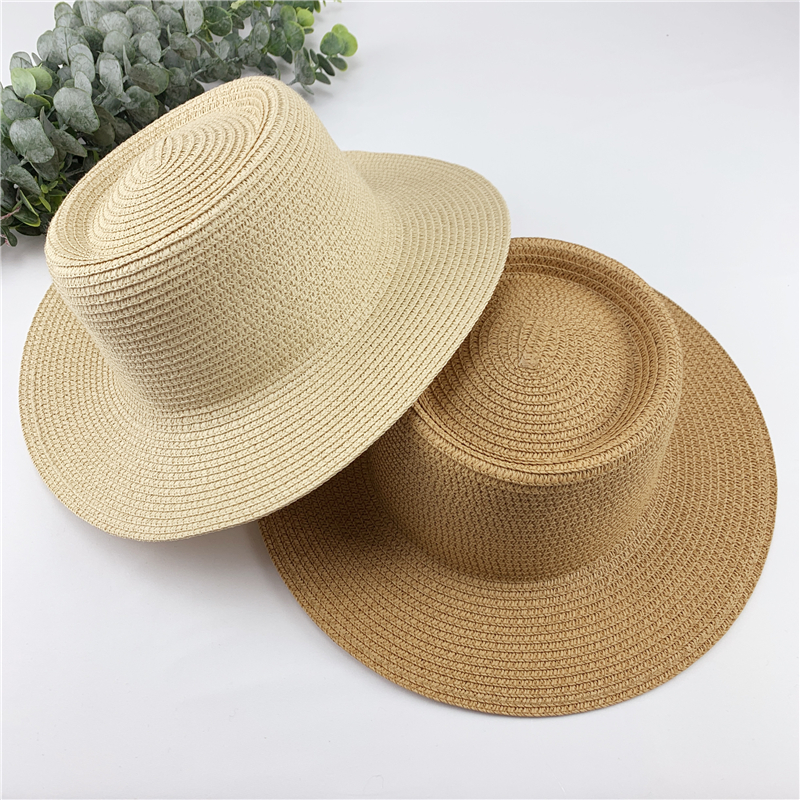 Spring And Summer New Straw Hat Retro French Flat Top Beach Hat Sun Hat display picture 3