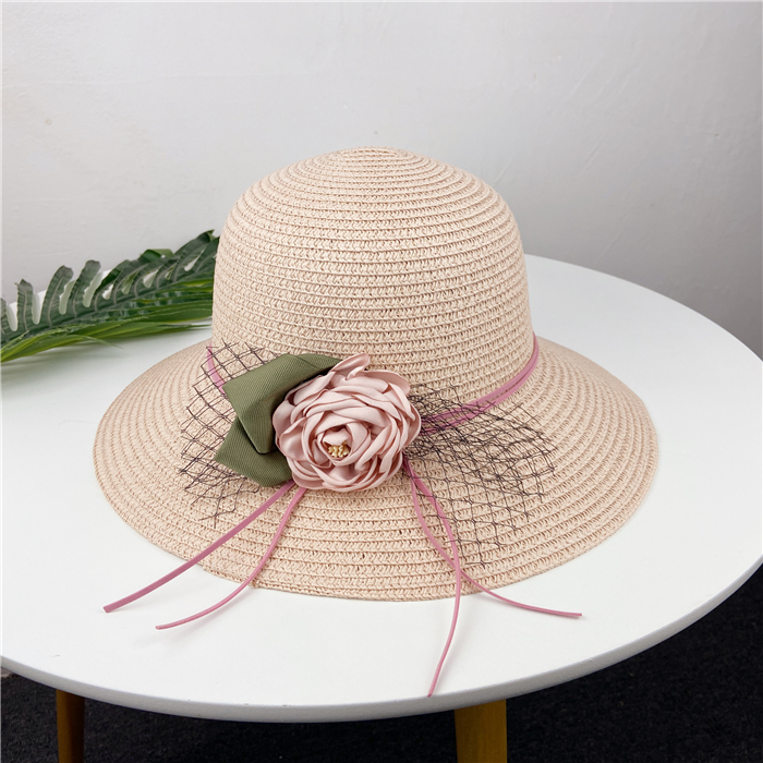 Women's Pastoral Flower Flowers Big Eaves Straw Hat display picture 3