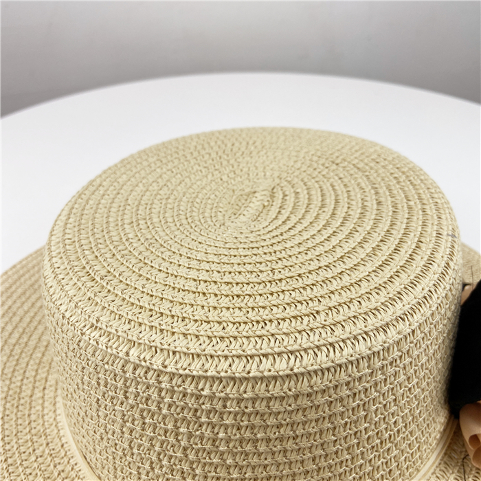 Women's Pastoral Leaves Flower Flat Eaves Straw Hat display picture 8