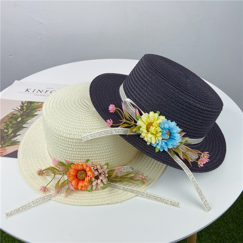 Women's Streetwear Flower Flowers Flat Eaves Fedora Hat display picture 1