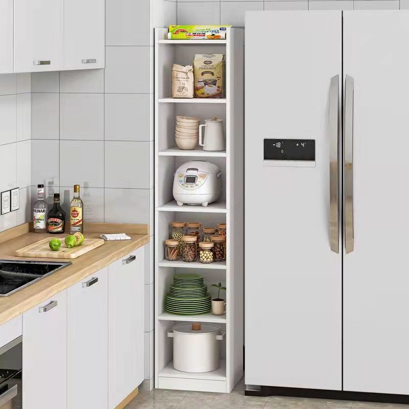 Cabinet narrow kitchen container cabinet multi-layer household small rental tea cabinet by wall clamp cabinet