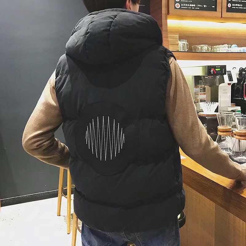 Áo vest nam mùa thu Phiên bản Hàn Quốc của áo vest không tay xuống cotton mùa thu và áo khoác mùa đông và vest mùa thu áo khoác đông nam