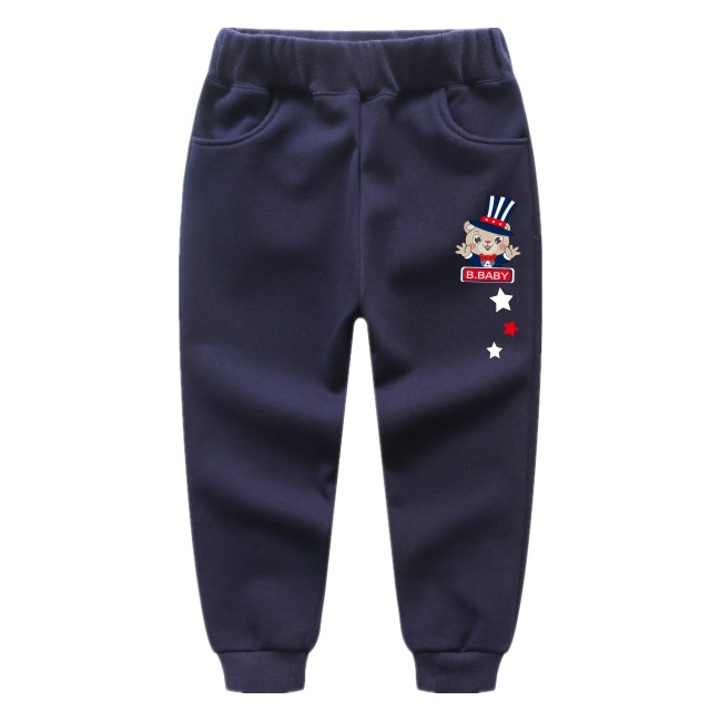 Chàng trai cộng với nhung quần dày mùa xuân 2020 trẻ em mới sweatpants phiên bản Hàn Quốc của những đứa trẻ hợp thời trang quần ấm 3 tuổi 6.