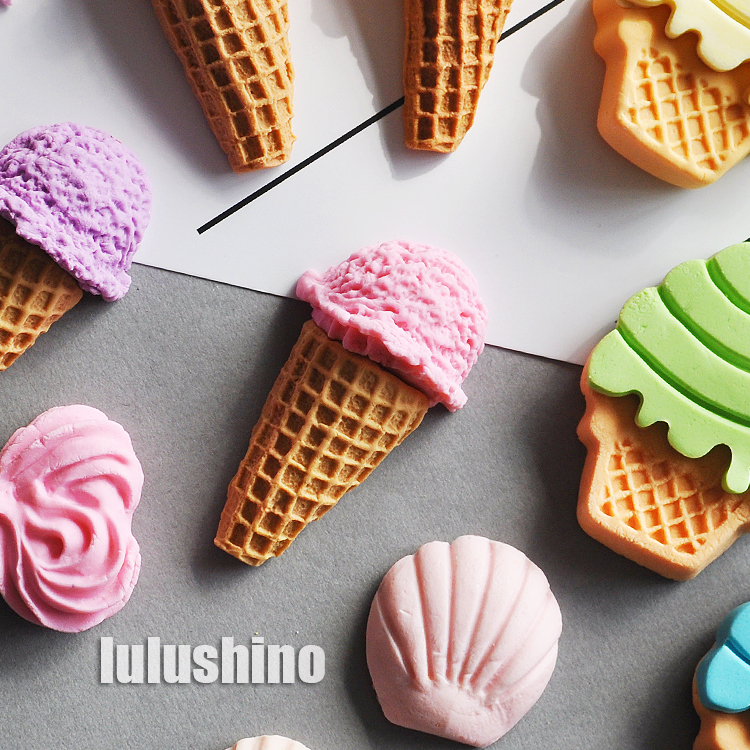 LULUSHINO fondant silicone khuôn kem mùa hè kem ốc quế protein đường Madeleine mô hình - Tự làm khuôn nướng khuôn bánh silicon