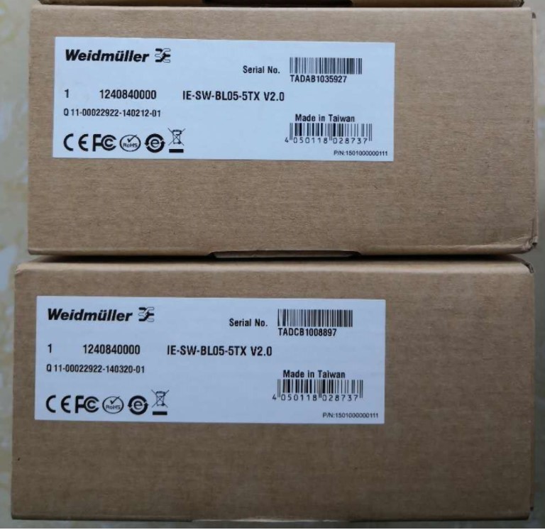 New spot Weidmüller switch IE-SW-BL05-5TX order number 1240840000