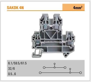 New original dress Weidler double-deck terminals SAKDK 4N 2049740000 spot