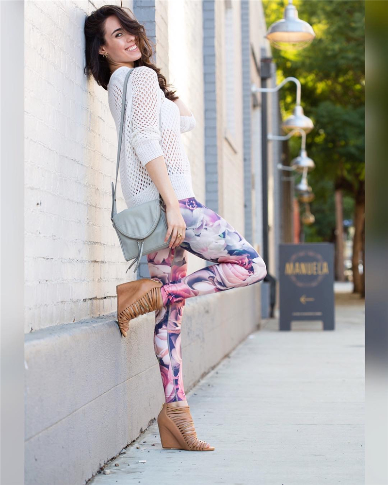 Muffin 2017 mùa xuân và mùa thu quần yoga in quần nữ công mới bước chân dài quần hoa bó sát thảm tpe